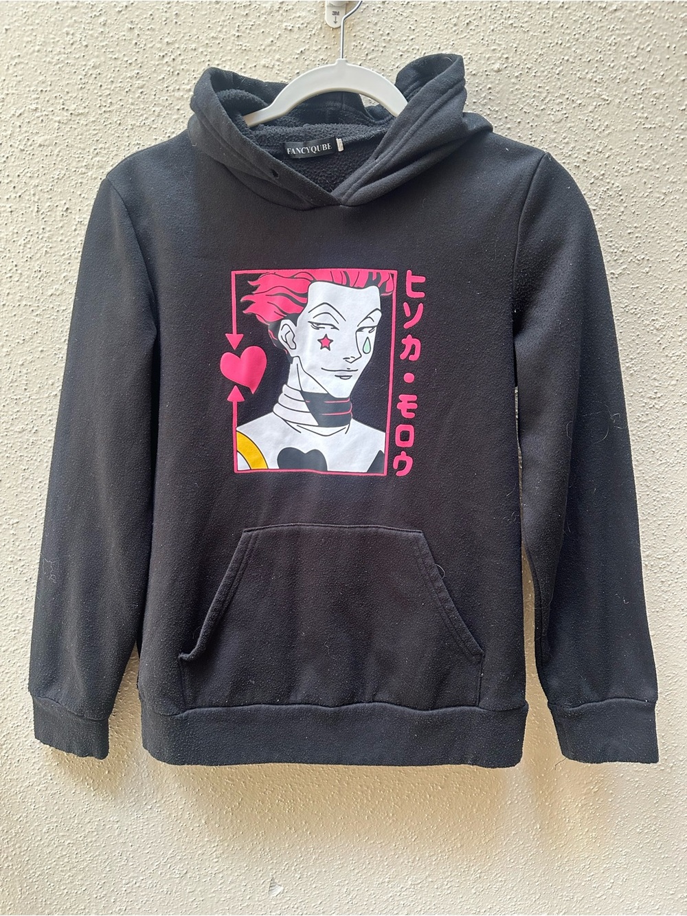 Hunter x Hunter Anime Women’s Sz S Hisoka Pullover Hoodie Sweatshirt Black